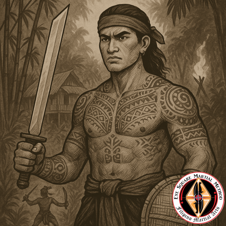 A tattooed Filipino warrior.