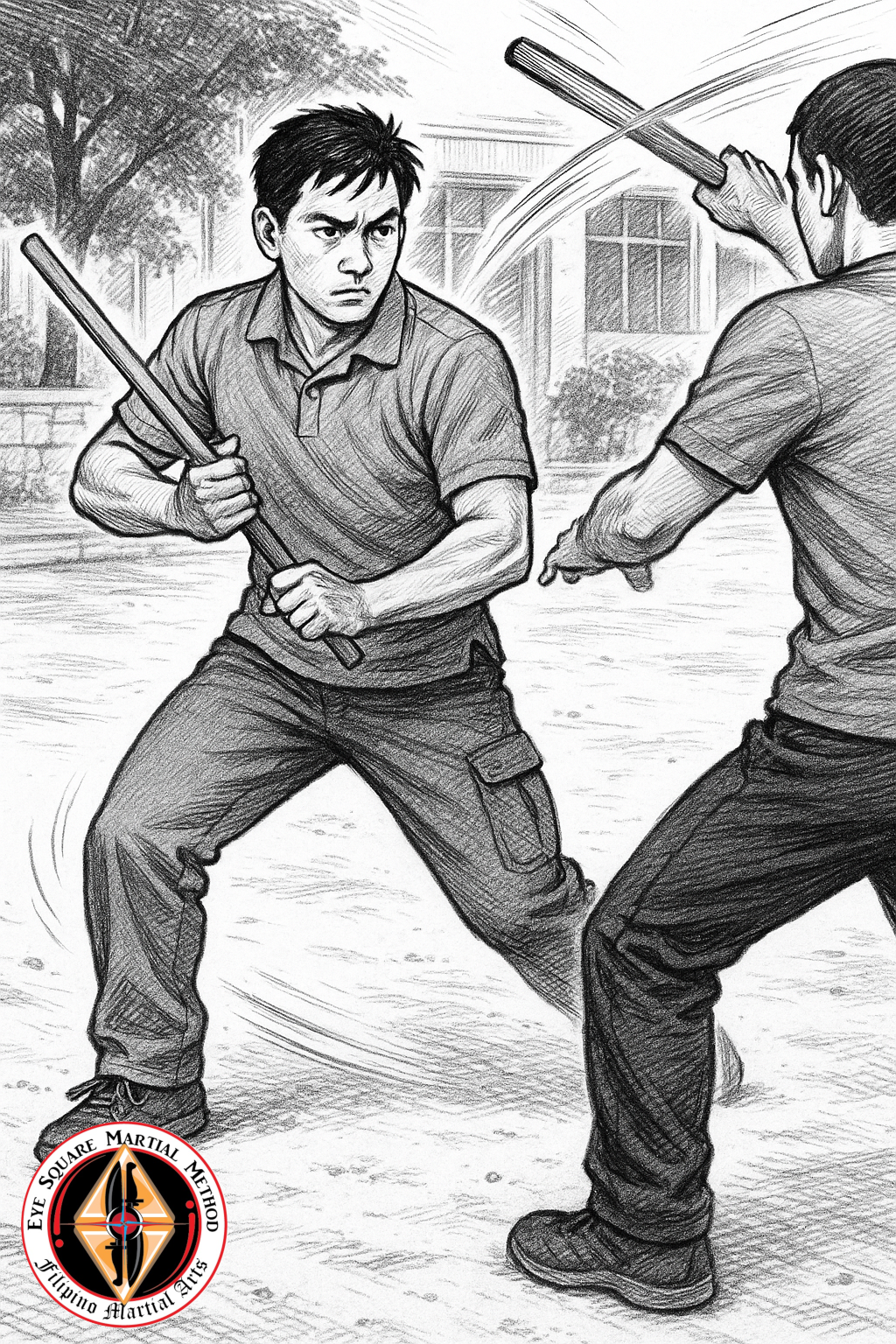 Bayani sparring at a low speed with a determined look on his face.